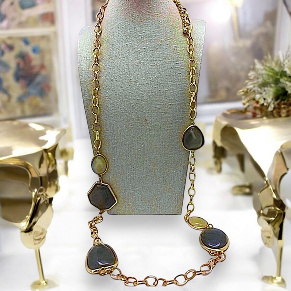 Chico's “Megan” Long Chalcedony Link Necklace - Picture 5 of 16